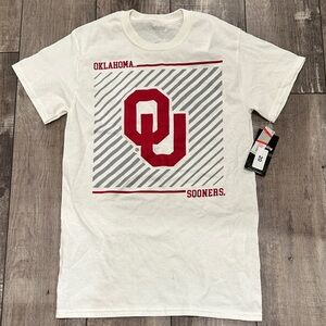 Oklahoma Sooners White and Red Graphic Tee
